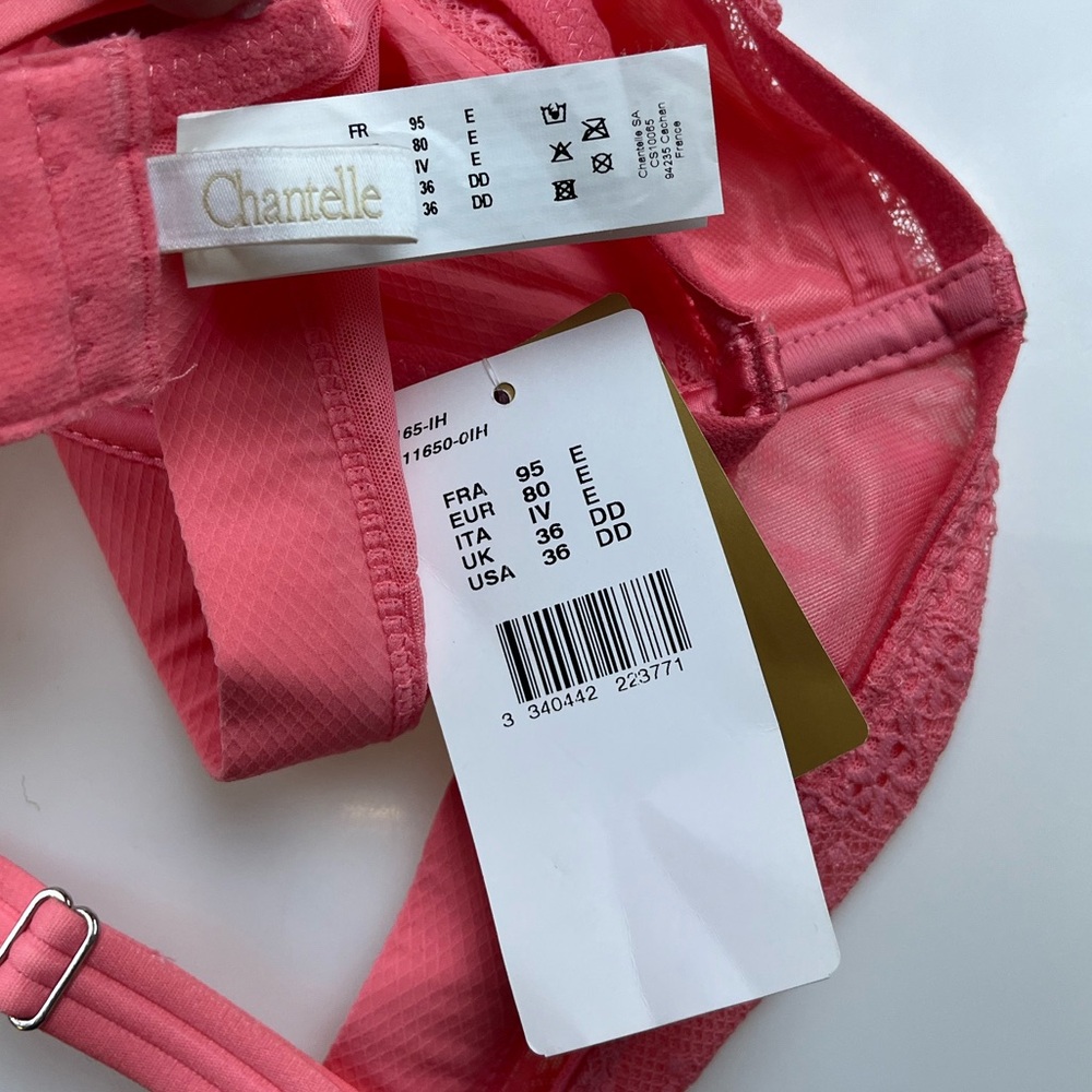 Chantelle Intimates Parisian Underwire Demi Bra 1475 SZ 36DD N266-17 - Picture 3 of 4